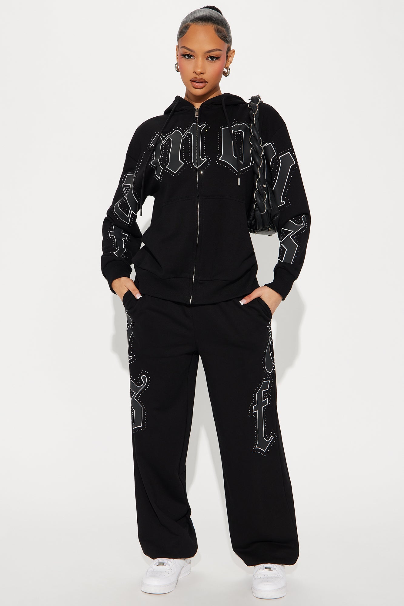 So Famous Jogger Pant Set - Black