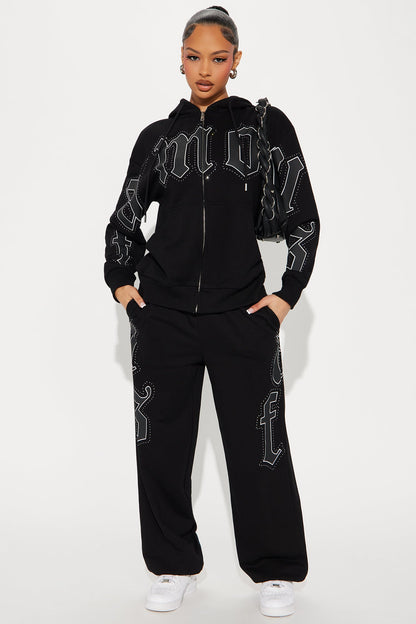 So Famous Jogger Pant Set - Black