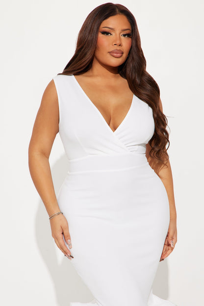 Dates With Babe Ruffle Dress - White