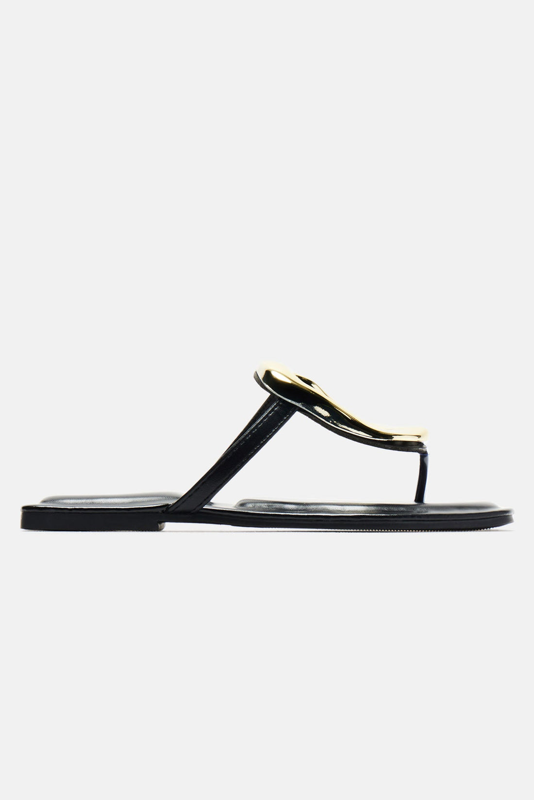 New Here Flat Sandals - Black