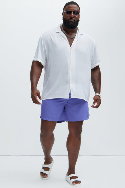 Montez Stretch Swim Trunk 7″ - Purple