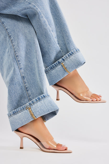 Only Have Eyes For You Heeled Mules - Nude