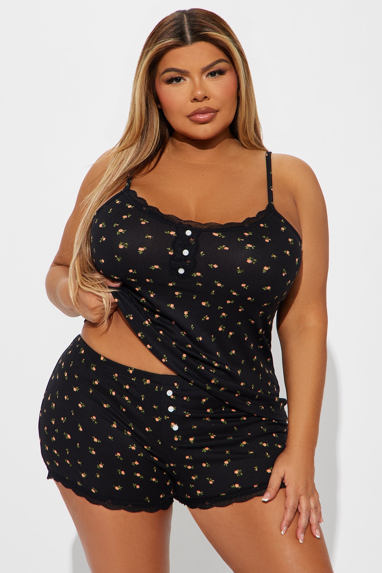 By My Side Pointelle PJ Short Set - Black