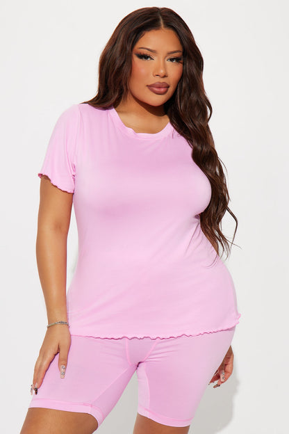 Always Together PJ Boxer Short Set - Pink