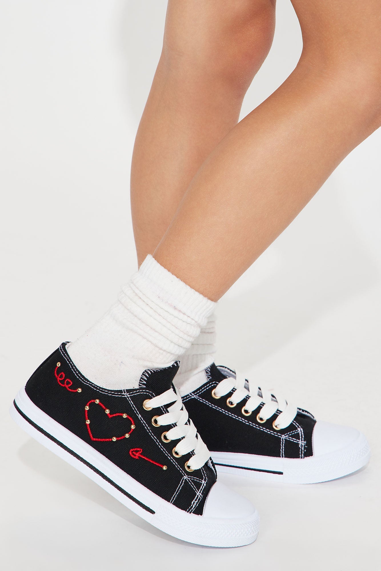 Mini Struck My Heart Sneaker - Black