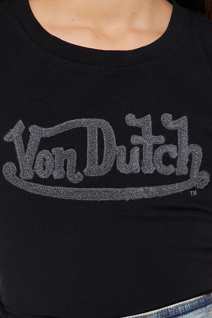 Mini Von Dutch Wings Baby Tee - Black