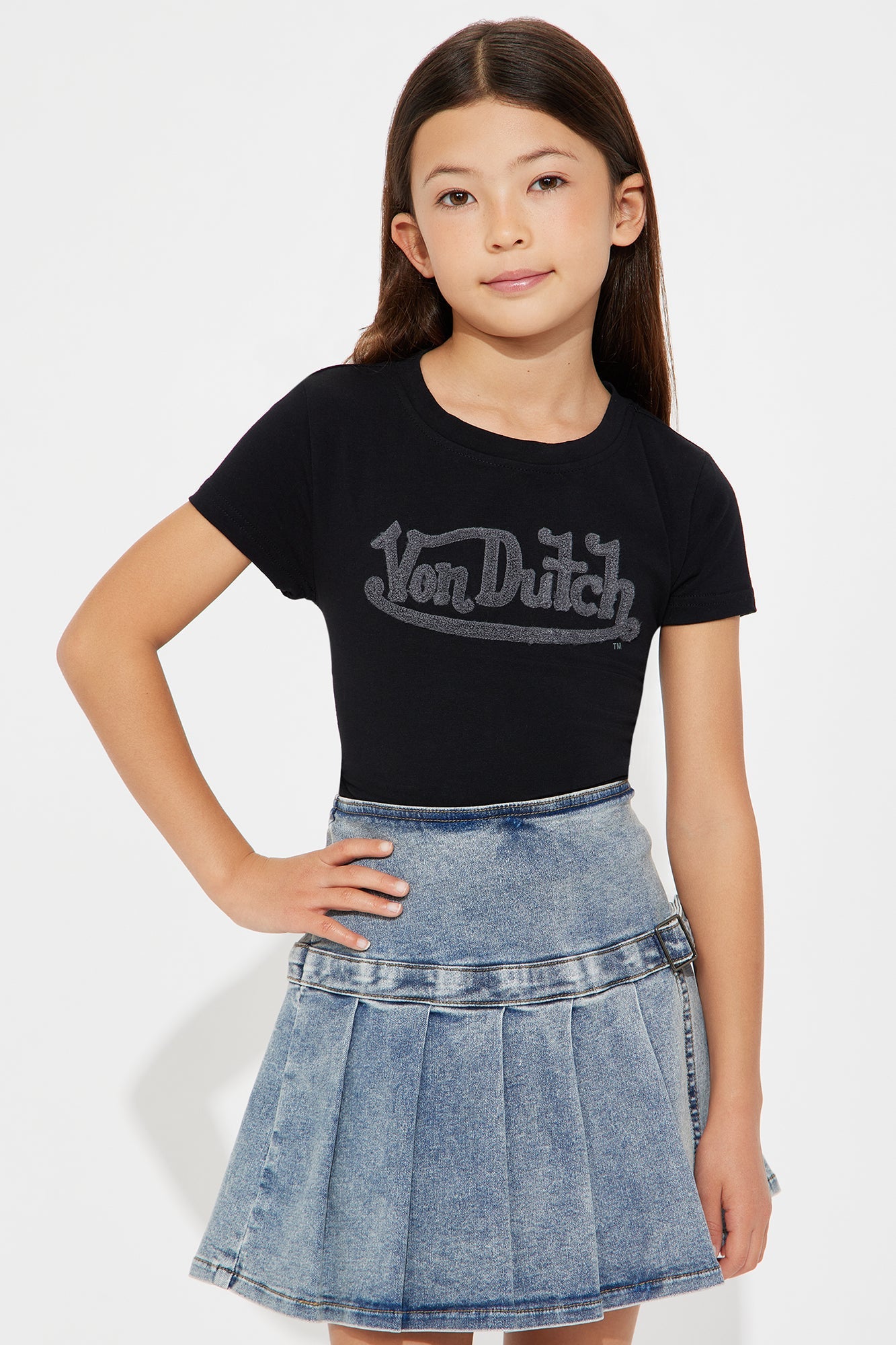 Mini Von Dutch Wings Baby Tee - Black