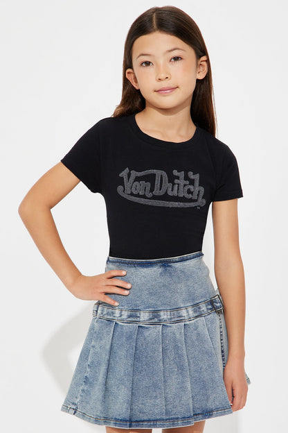 Mini Von Dutch Wings Baby Tee - Black