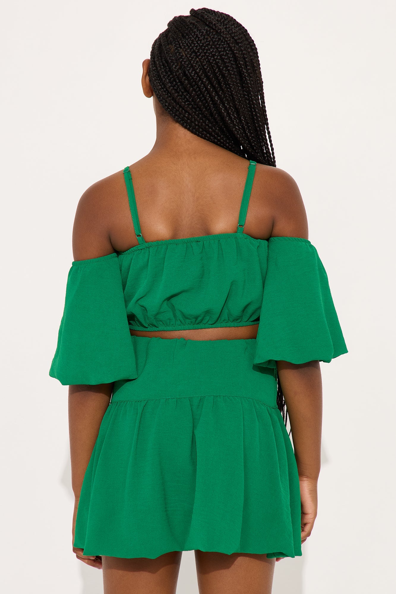 Mini Veda Bubble Skirt Set - Kelly Green