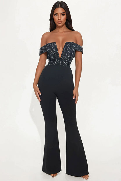 Spark Up The Night Jumpsuit - Black