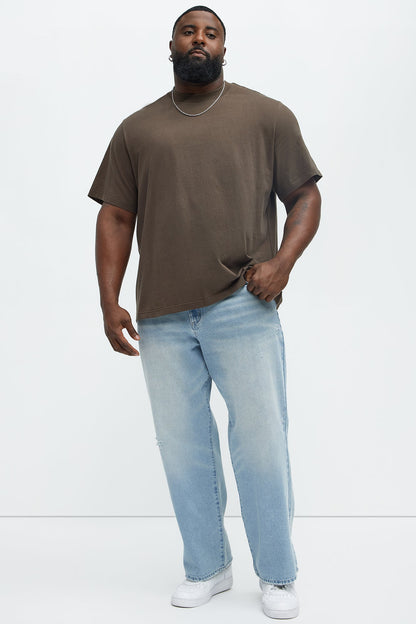 Oversized Heavyweight Tee 240GSM - Brown