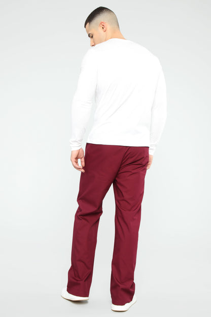 Essential Long Sleeve Crew Tee - White