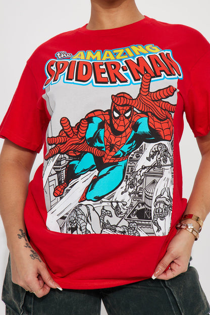 The Amazing Spiderman Graphic Tshirt - Red
