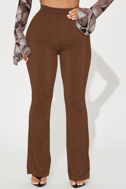 Slinky Girl Flare Pant - Brown