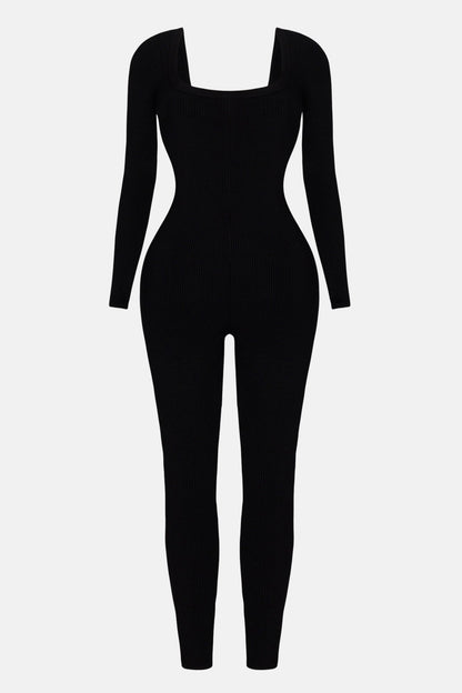 Hailey Snatched Jumpsuit - Black