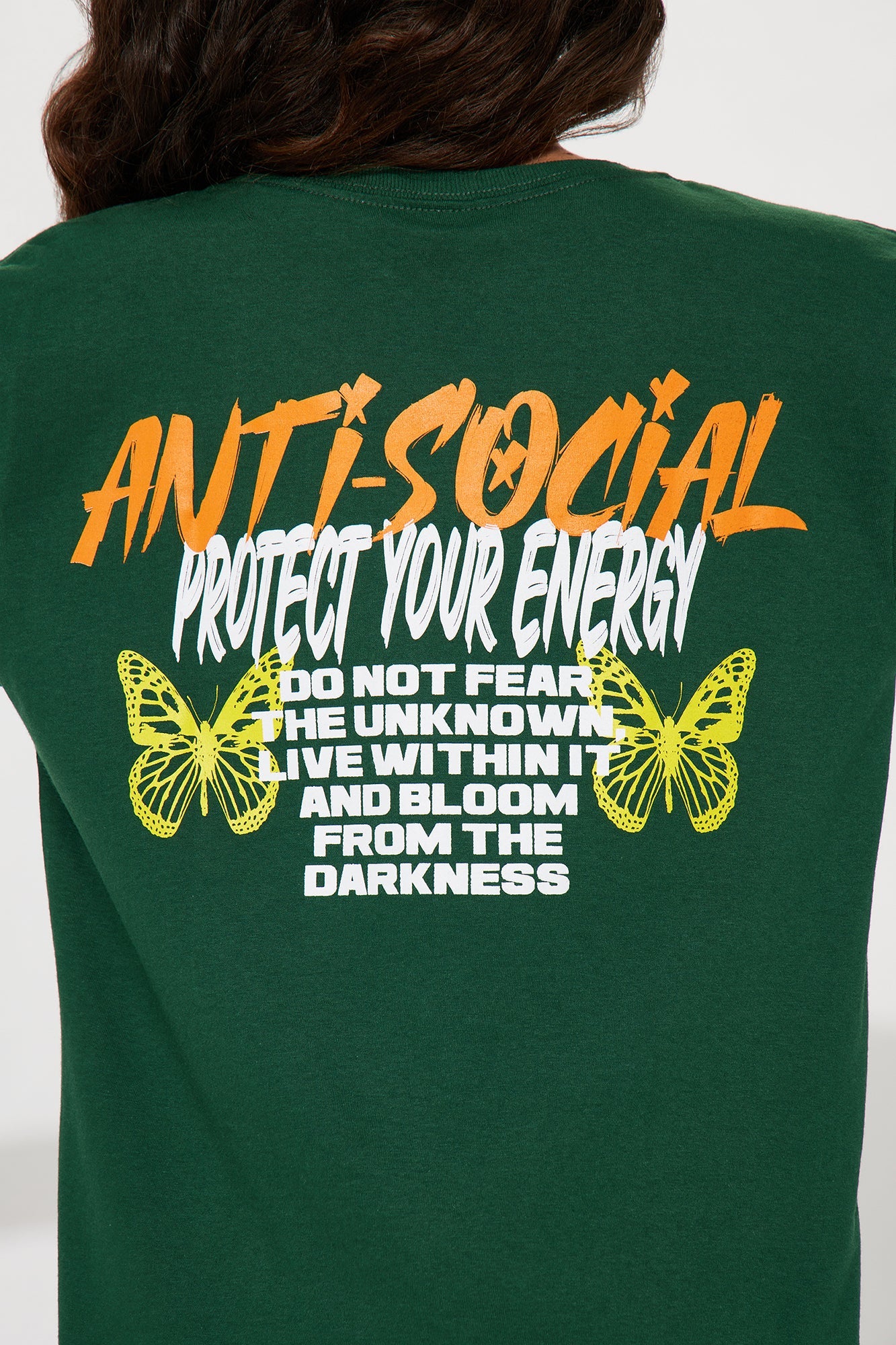 Mini Anti Social Energy Graphic Tee - Hunter