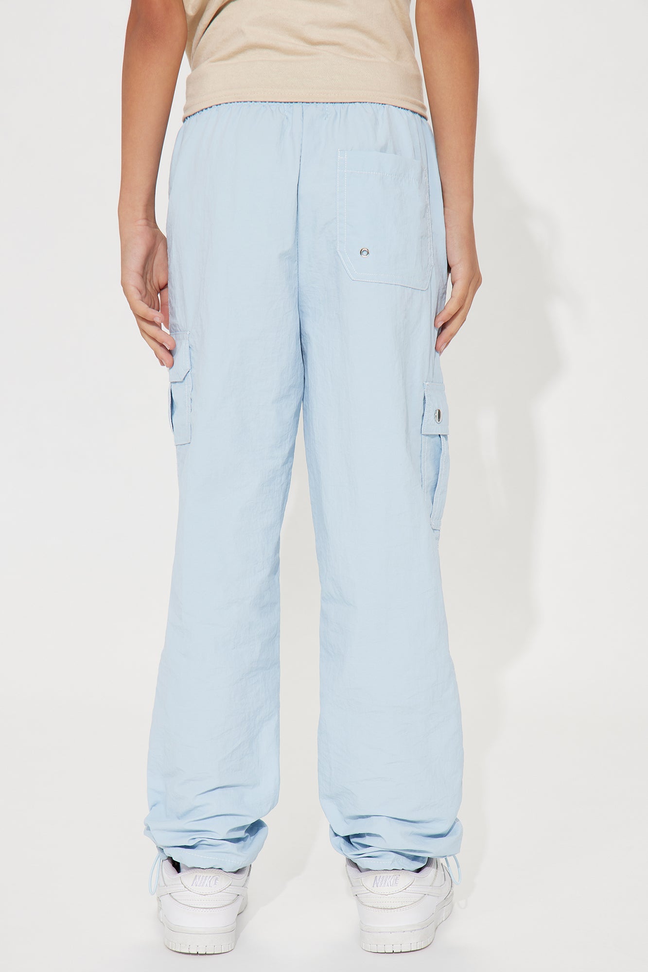 Mini Parachute Cargo Pants - SkyBlue