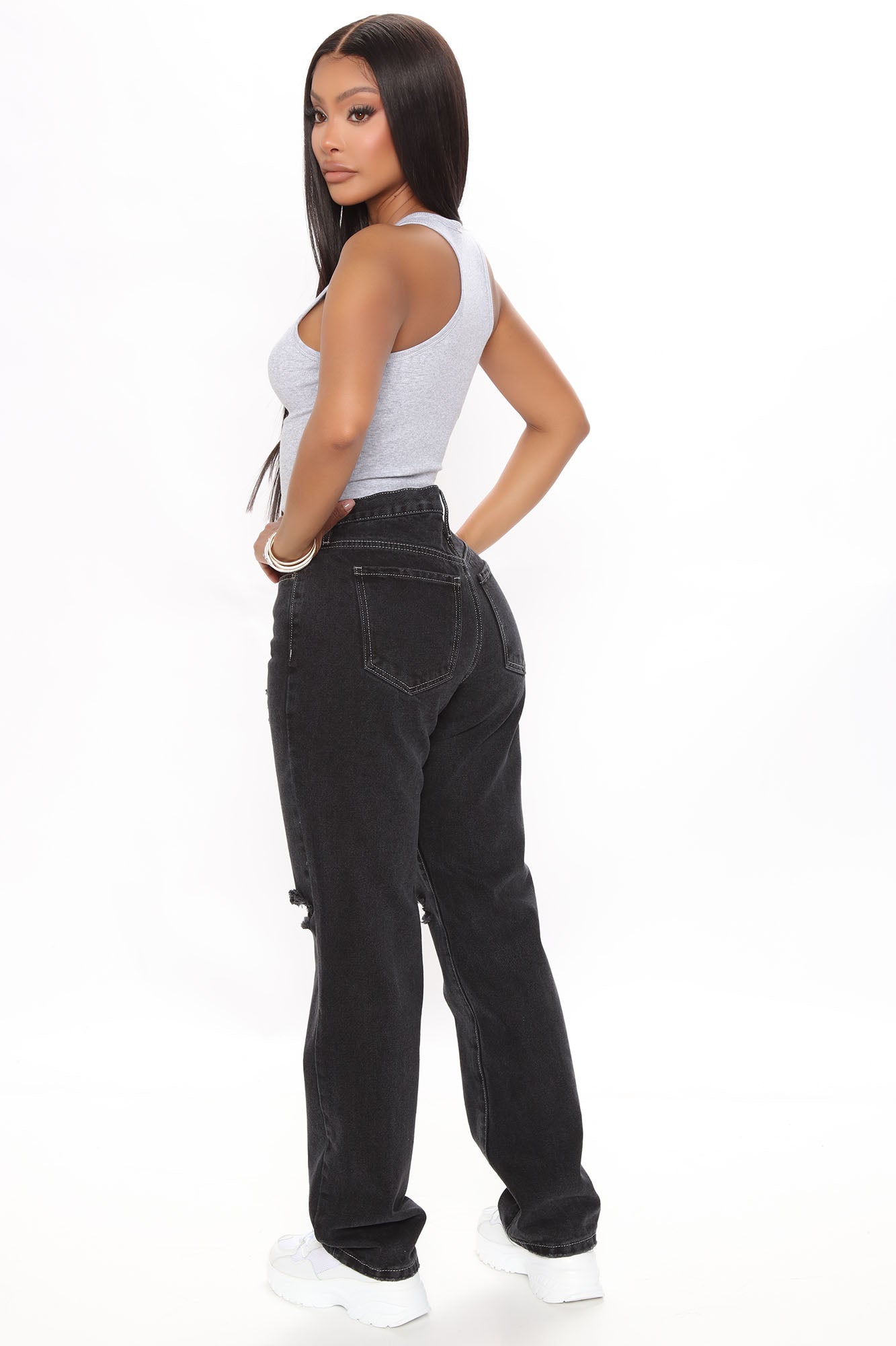 Leave It To Me Straight Leg Jeans - Black