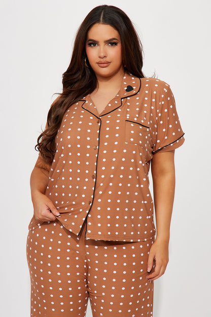 Dreaming Of You PJ Pant Set - Brown