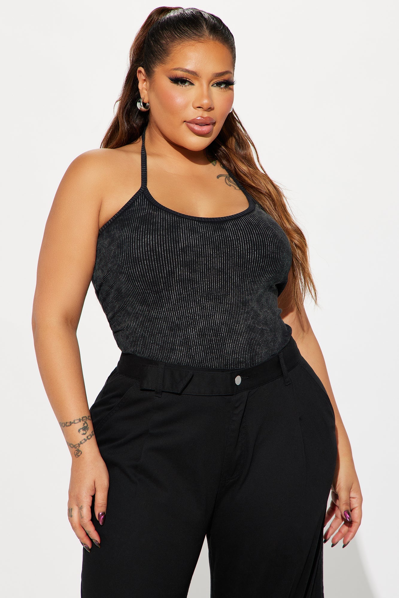 Ari Washed Bodysuit - Black Wash
