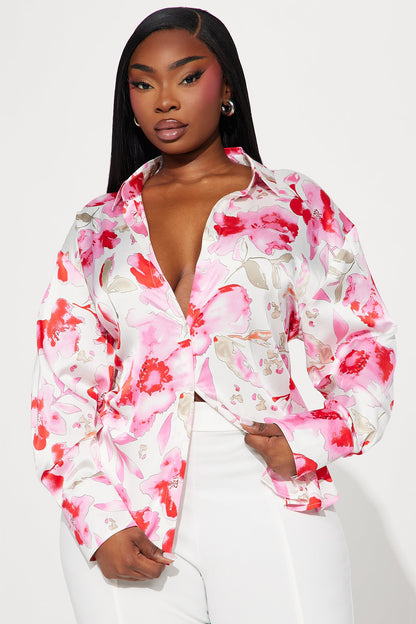 Primrose Floral Shirt - Ivory/combo