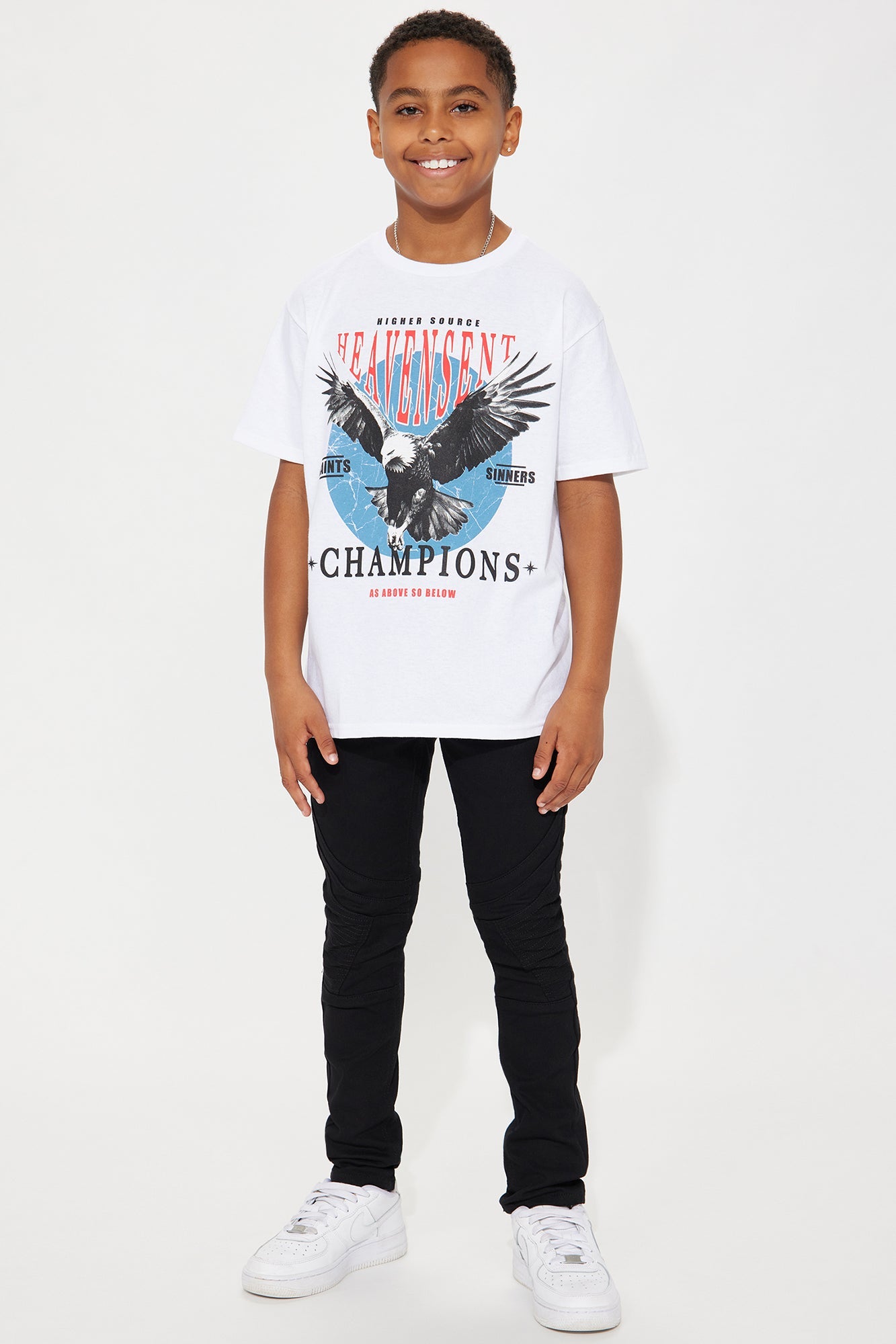 Mini Heaven Sent Champions Short Sleeve Tee - White