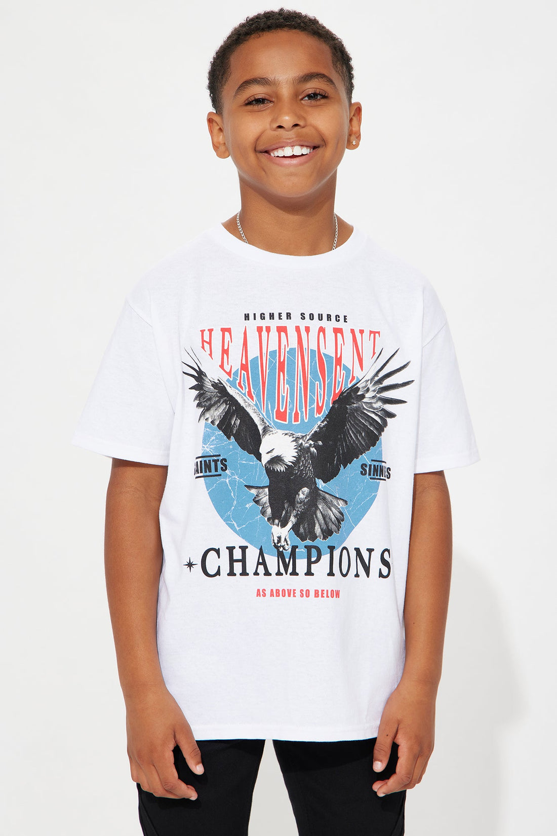 Mini Heaven Sent Champions Short Sleeve Tee - White