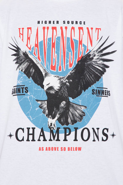 Mini Heaven Sent Champions Short Sleeve Tee - White