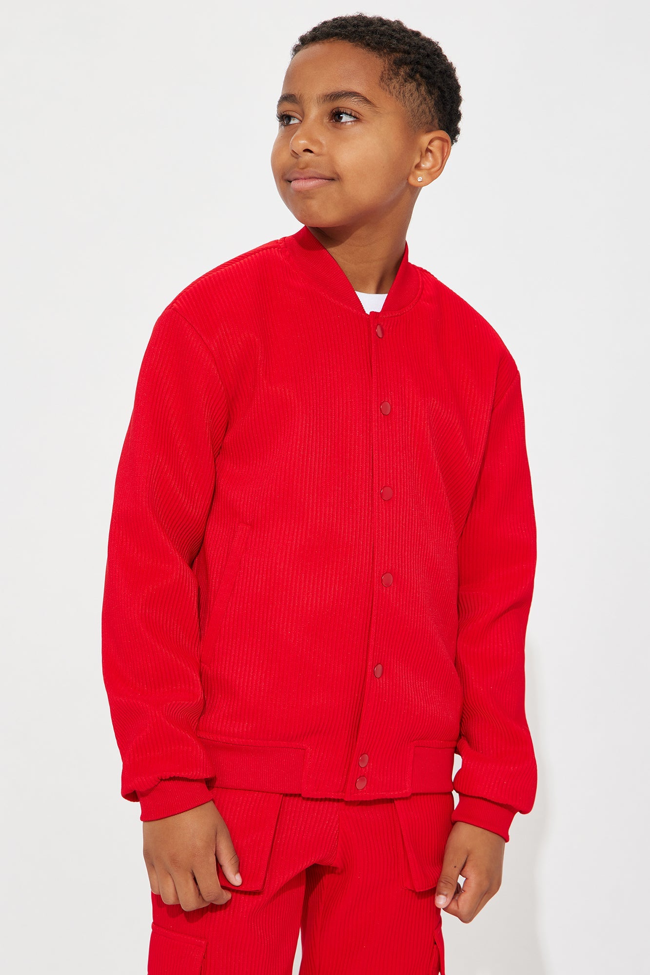 Mini Show Up Bomber Jacket - Red