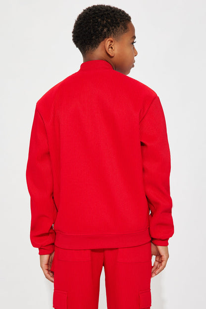 Mini Show Up Bomber Jacket - Red