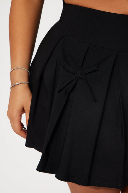 Pretty In This Pleated Mini Skirt - Black
