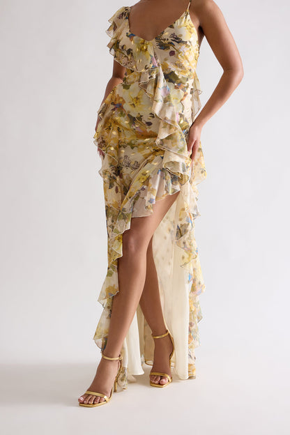 Serefina Ankle Strap Heels - Gold
