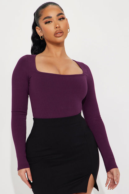 Arianna Snatched Bodysuit - Plum