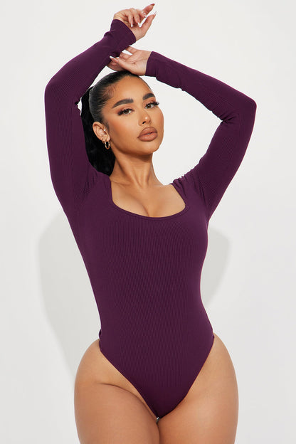 Arianna Snatched Bodysuit - Plum