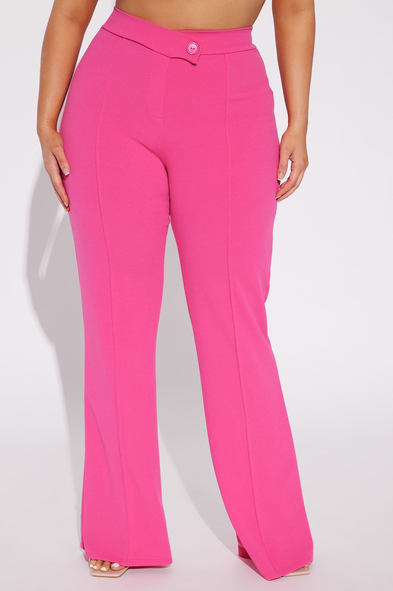 Call It Even Wide Leg Dress Pants - Fuchsia