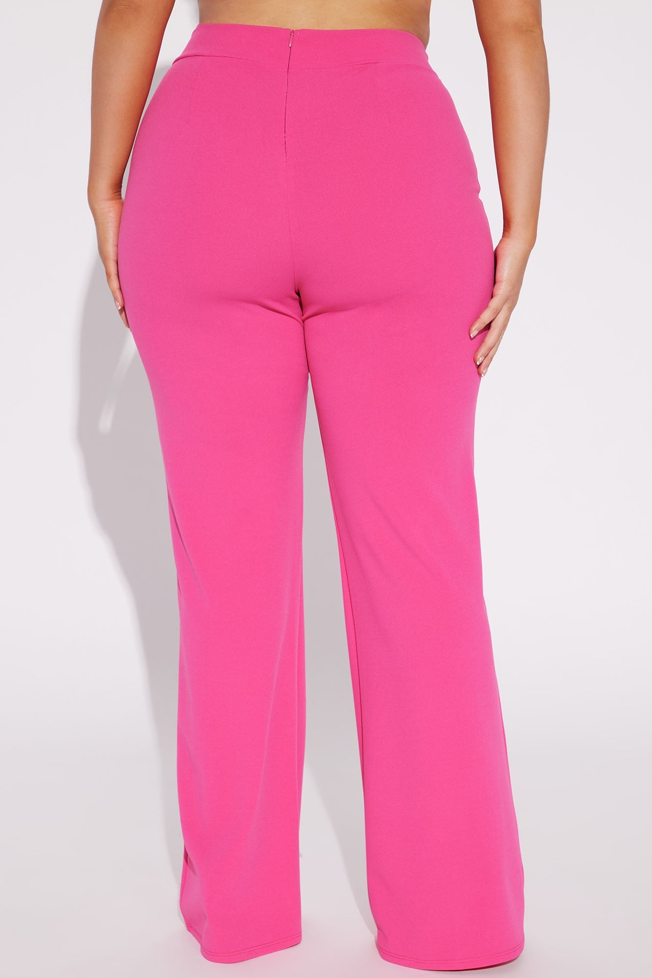 Call It Even Wide Leg Dress Pants - Fuchsia
