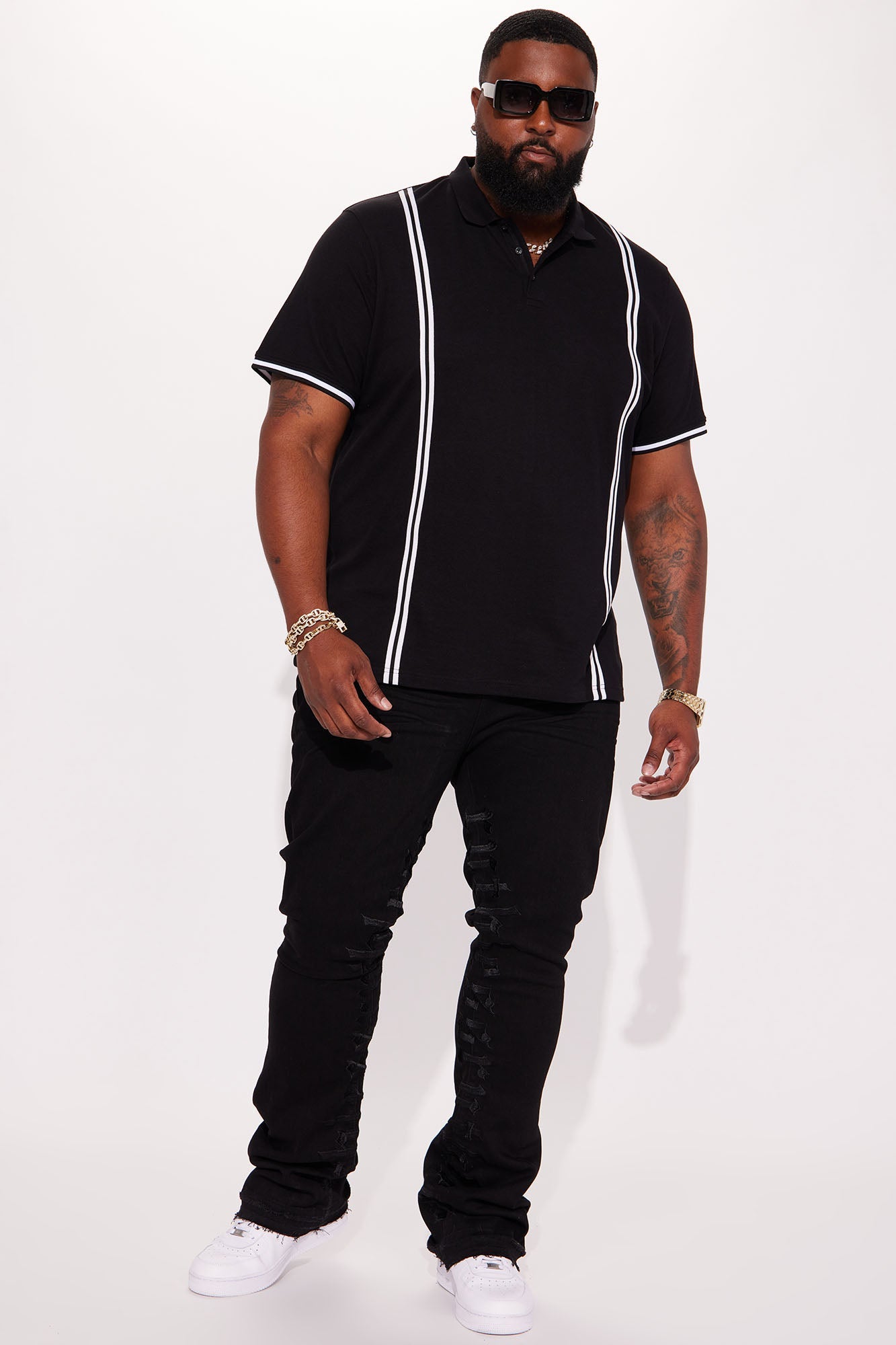 Strikeout Short Sleeve Polo - Black