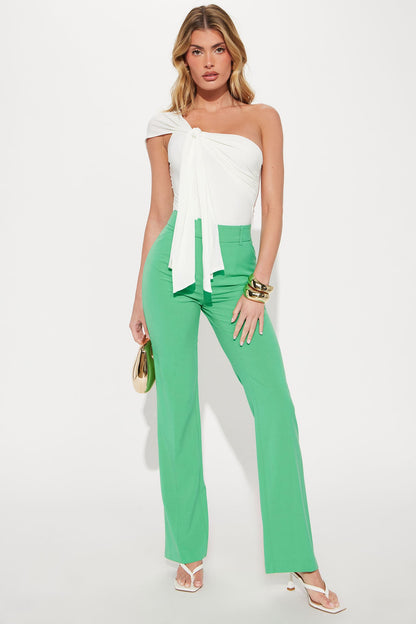 Tasha Dressy High Rise Pants - Kelly Green