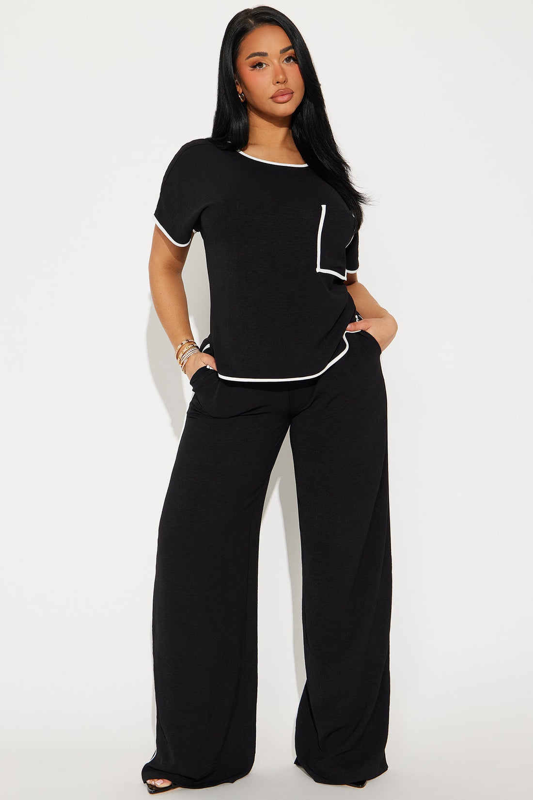 The Elena Pant Set - Black