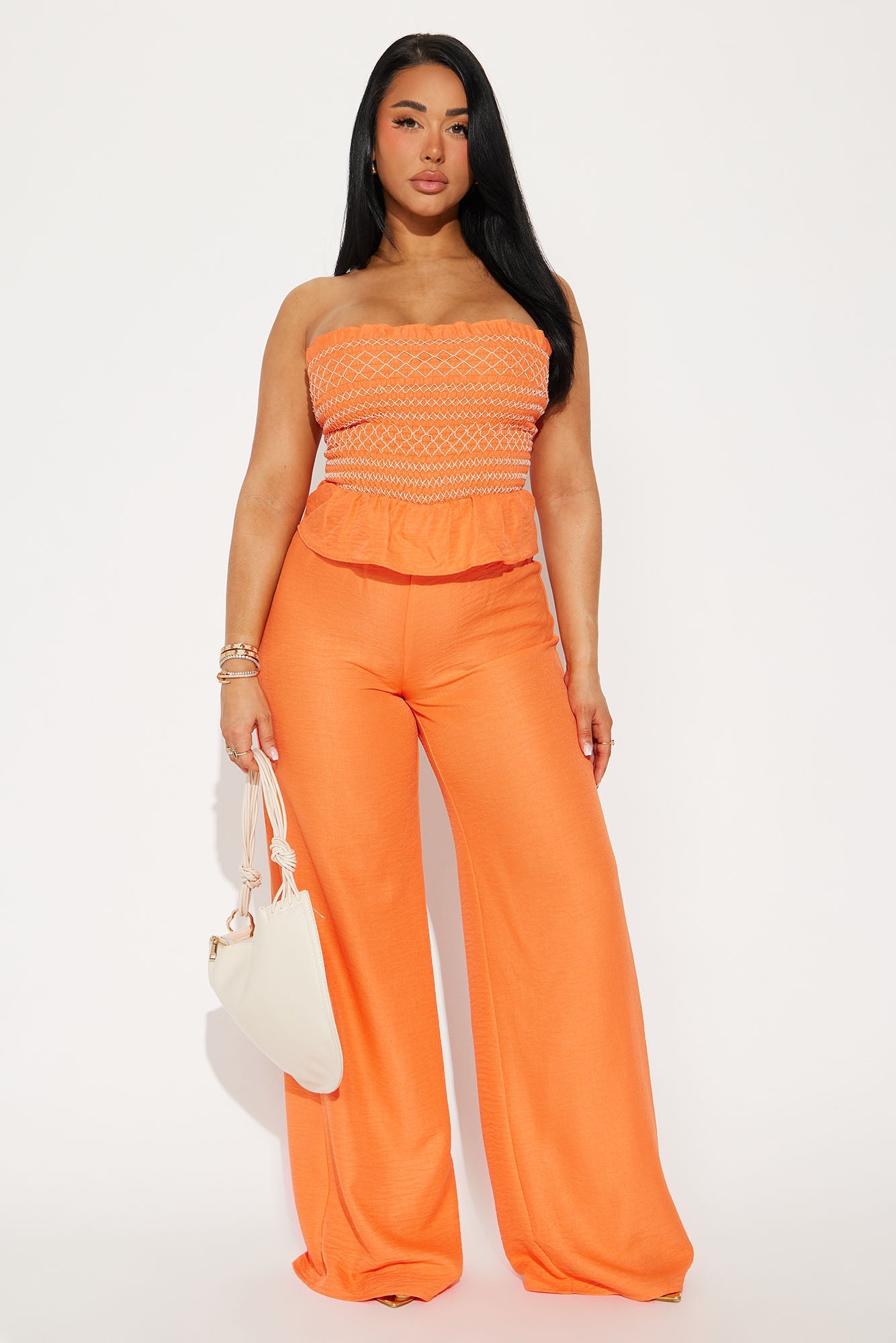 Dannika Strapless Jumpsuit - Orange