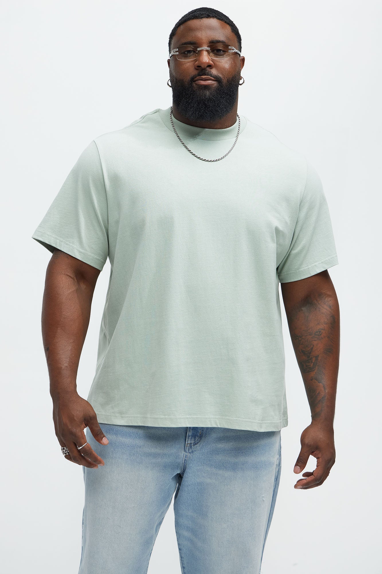 Oversized Heavyweight Tee 240GSM - Sage