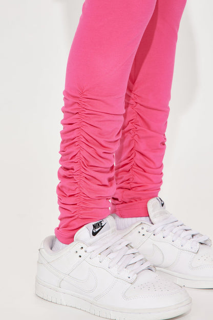 Mini Everyday Ruched Legging - Fuchsia