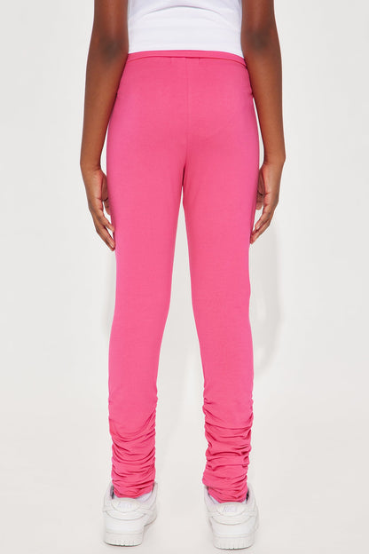 Mini Everyday Ruched Legging - Fuchsia