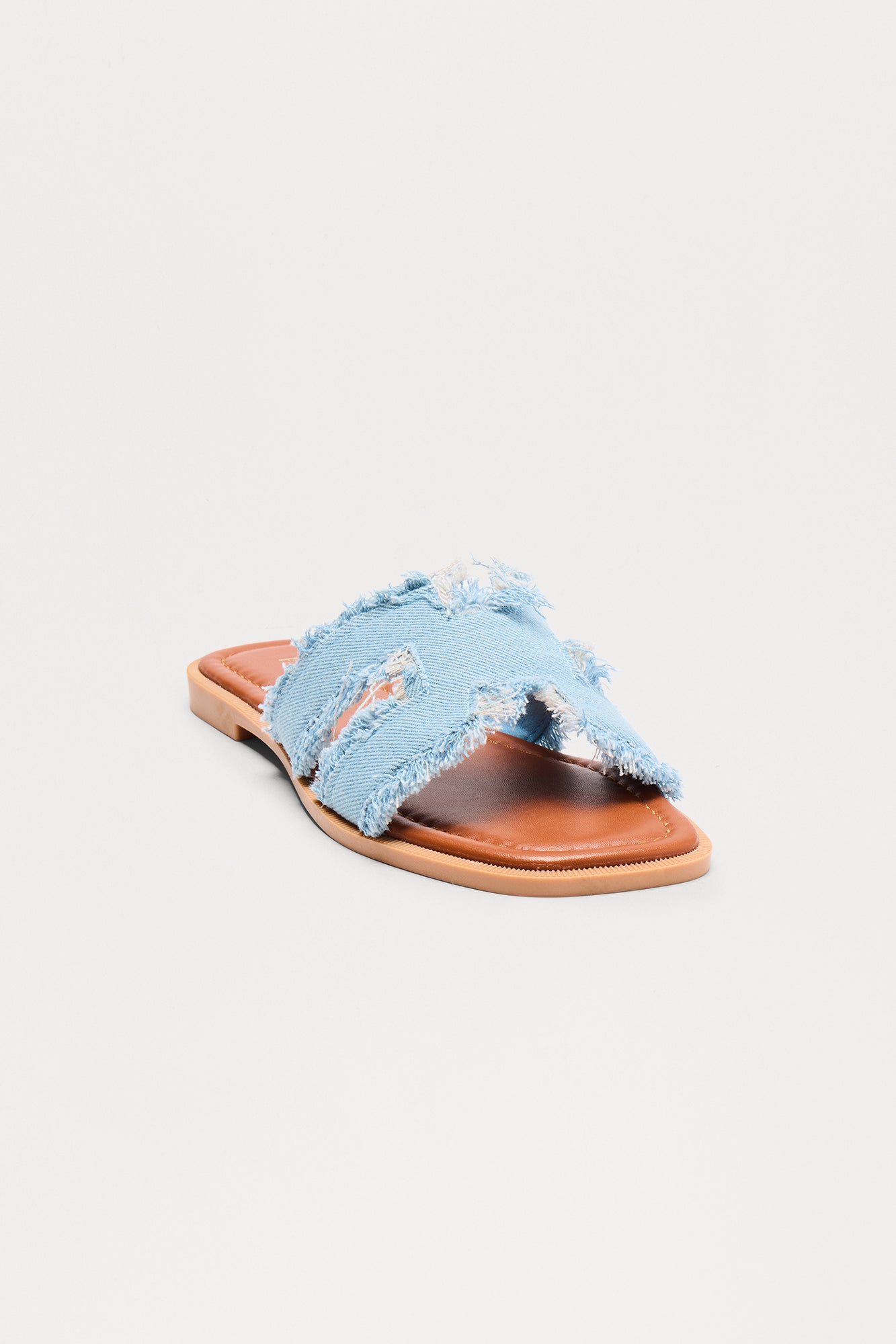 Tucker Distressed Sandals - Denim