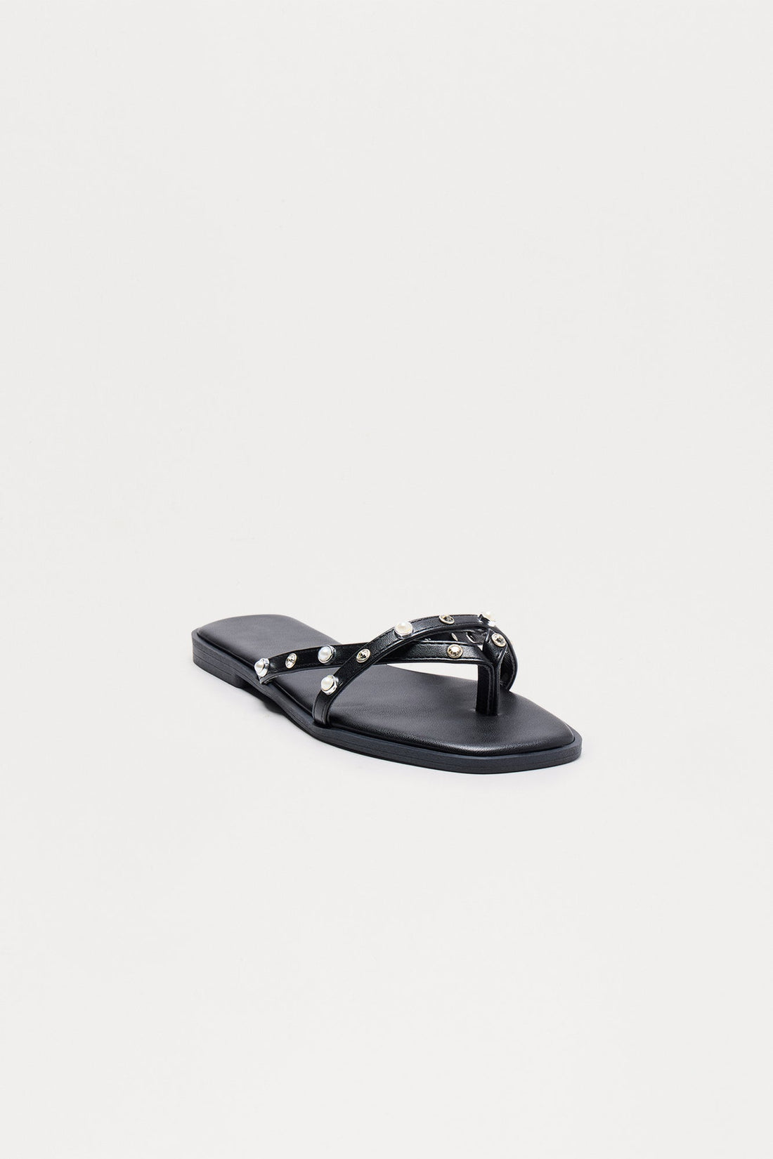 Tony Studded Flip Flops - Black