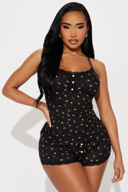 By My Side Pointelle PJ Short Set - Black