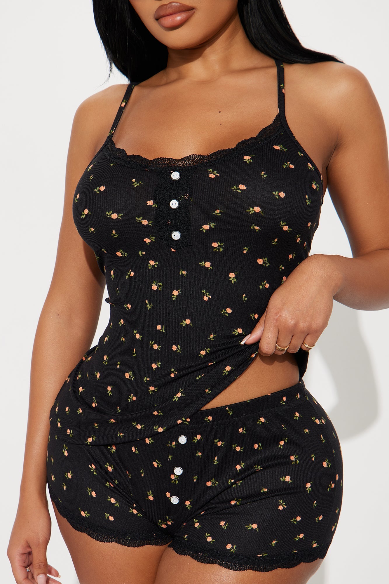 By My Side Pointelle PJ Short Set - Black