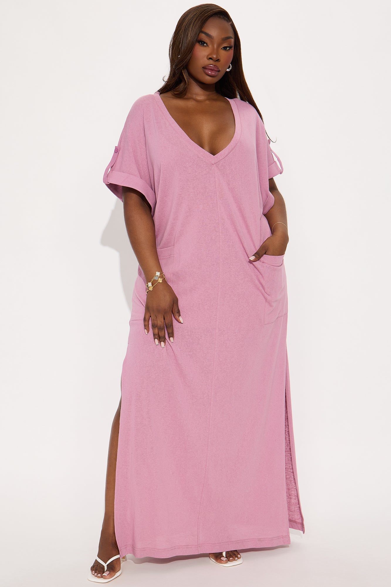 Unbothered 2 Piece Maxi Dress Set - Mauve