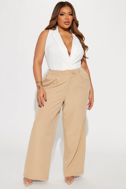 Office Baddie Bodysuit - Ivory