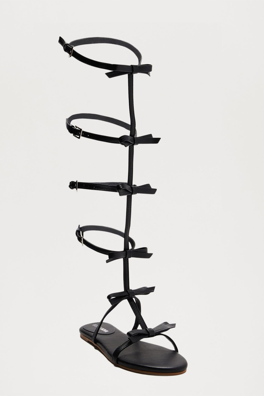 Dextra Bow Gladiator Sandals - Black